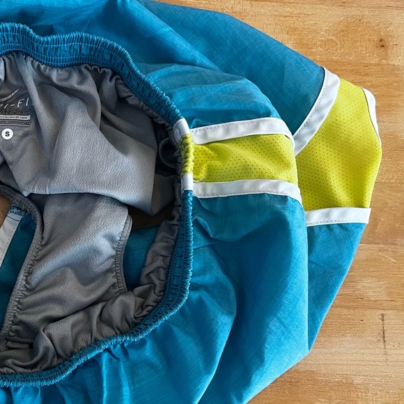 Nike Blue and Yellow Running Track Shorts Like New Bright Colorblock - Picture 5 of 6